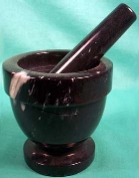 Black Marble Mortar and Pestle 